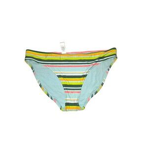 Aerie Blue Green Striped Bikini Swim Bathing Suit Bottom Size XL NEW $34.95